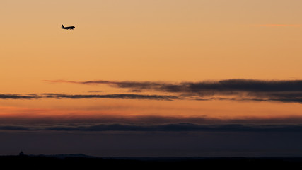 Sunset in winter