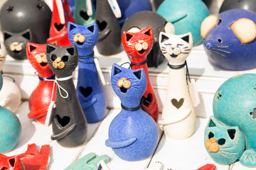 Ceramic products in the souvenir shop in Greece