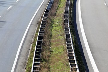 aerial view of highway