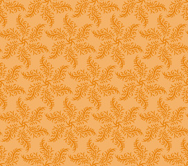 Art deco seamless pattern floral ornament vector