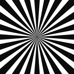 Optical illusion background vector design. Psychedelic striped. White and black beam style background. Vector