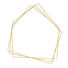 Golden frames for wedding cards, romantic prints, fabrics, textiles and scrapbooking.