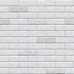 Brick wall gray seamless pattern background. Square old seamless grey brick texture background. Gray, light cartoon brick wall vector texture pattern illustration.