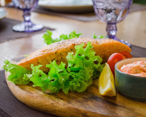 food, salad, bread, sandwich, meal, tomato, lettuce, plate, breakfast, vegetable, egg, cheese, snack, appetizer, dinner, lunch, healthy, dish, fresh, toast, baguette, meat, green, restaurant, fish