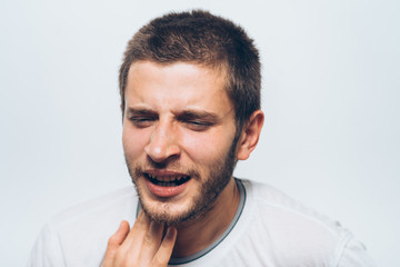 Obraz premium sore throat man