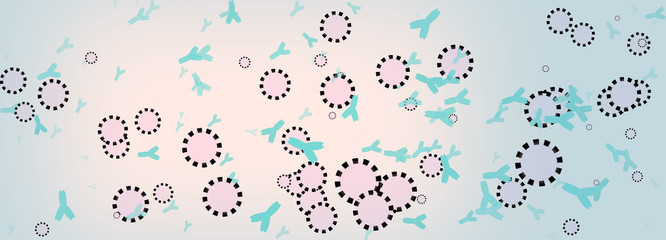 virus antikörper grafik strukturen abstrakt