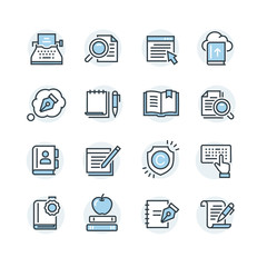 Set of Copywriting Vector Icons