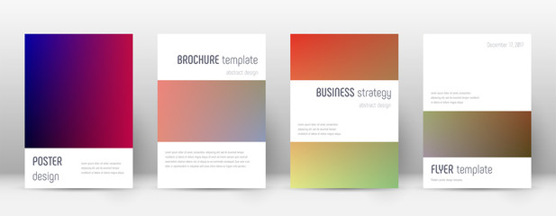 Fototapeta premium Flyer layout. Minimalistic curious template for Br