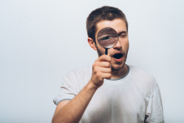 The man with a magnifier