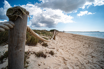 lonely beach on a sunny day in Mallorca
