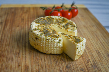 Soft cheese on a traditional recipe, farm fresh organic food