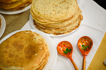 pancakes on plate 