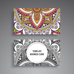 Business Card. Vintage decorative elements