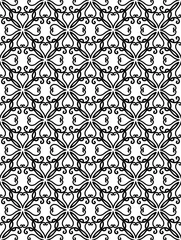Tafelkleed abstrabstract flower pattern. vertical cover.A4 format. monochromeact flower pattern. monochrome black and white seamless vintage style background for textiles, packaging, paper, design. print, cover. © marsela564