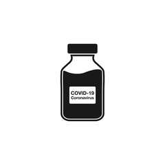 Covid-19 Vaccine, Insulin Icon. Editable Vector Symbol Illustration.