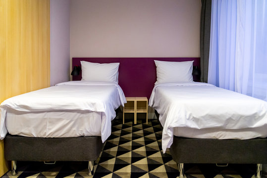 Hotel Room With Two Single Beds
