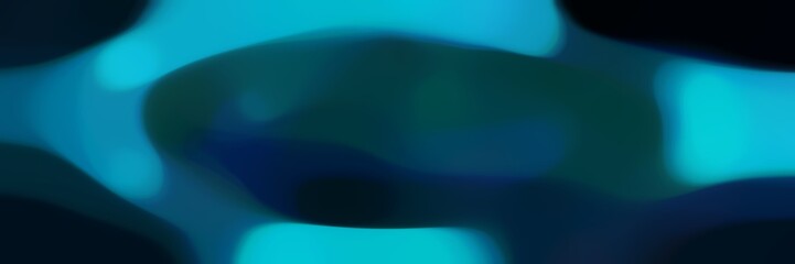 centered soft blurred iridescent horizontal card background with very dark blue, light sea green and black colors space for text or image