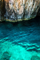 Amazing blue caves of northern Zakynthos