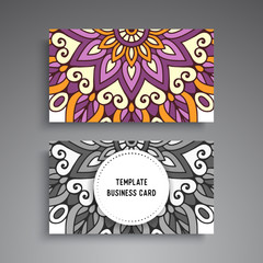 Business Card. Vintage decorative elements