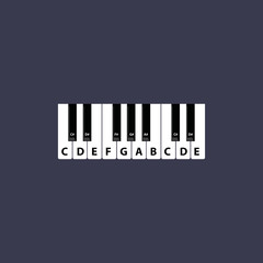 Piano Logo template vector illustration design