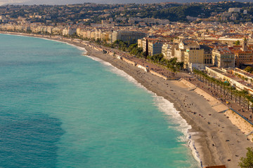 view of the beach nice france