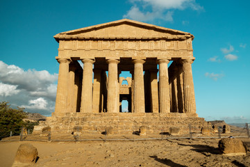 Obraz premium ancient temple of Concordia in Agrigento, Sicily