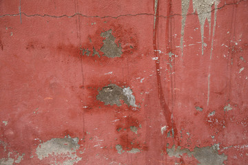 old red wall close up