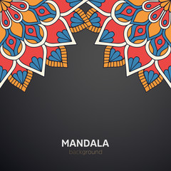 luxury mandala dark design background
