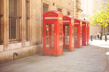 Red Telephone Booths in London