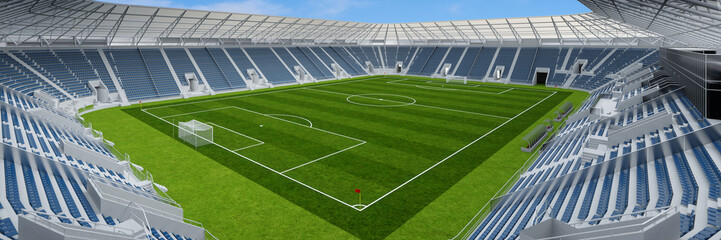 Leeres Fußballstadion wegen Covid-19 Ausgangssperre © Robert Kneschke