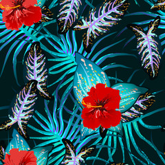 Tropical Leaf. Modern Motif. Jungle Print.