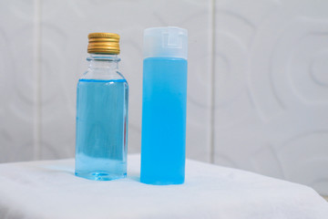Alcohol gel and alcohol base  hand-washing. Preventive measures against coronavirus ( Sars-CoV-2, Covid-19) infection with antibacterial hand sanitizer gel for anti Bacteria and virus.