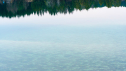 view of the lake with blue water