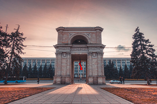 Triumphal Arch in Chisinau, Moldova, 2020