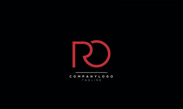 RO RD R D O Letter Logo Alphabet Design Template Vector