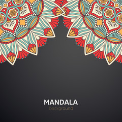 luxury mandala dark design background