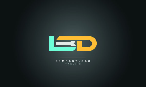 LBD L B D Letter Logo Alphabet Design Template Vector