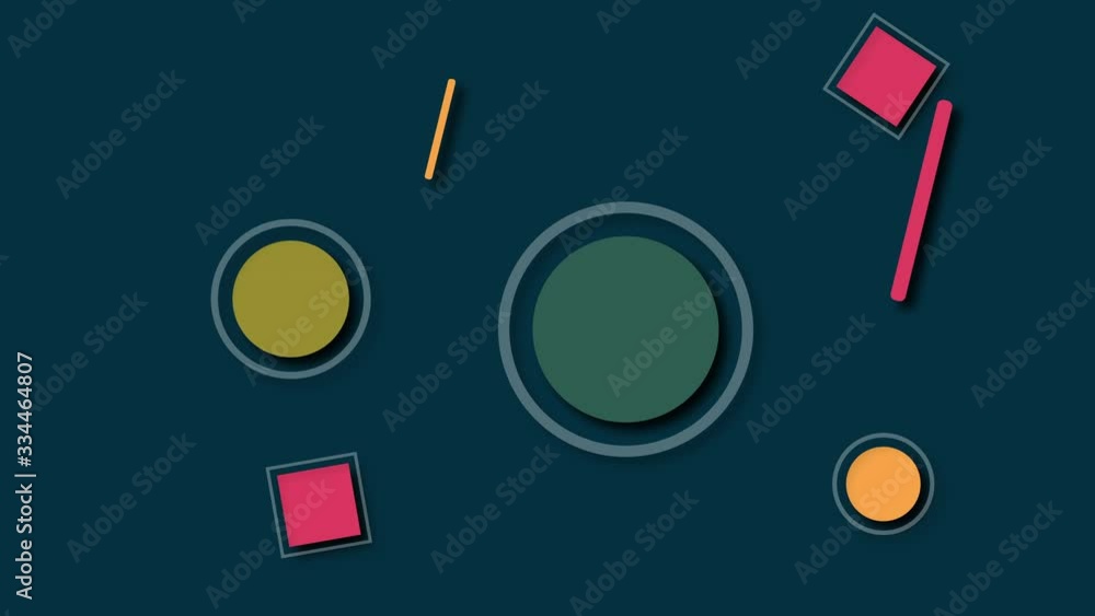 Poster 3d rendering of different colorful shapes. computer generated geometric backdrop