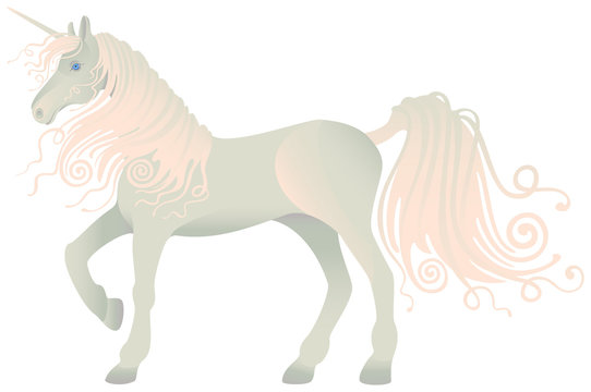 Unicorn. A stylized image of a horse. Vector graphics