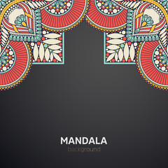luxury mandala dark design background