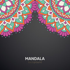 luxury mandala dark design background