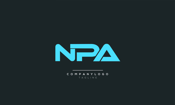 NPA N P A Letter Logo Alphabet Design Template Vector