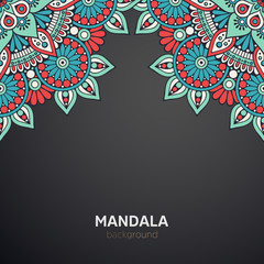 luxury mandala dark design background