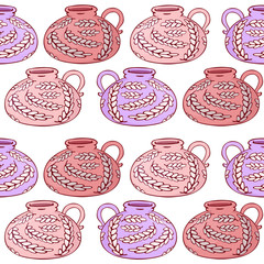 seamless pattern for fabric with jugs