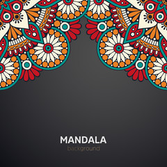 luxury mandala dark design background