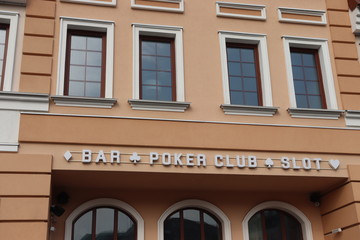 poker club symbols on wall