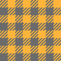 シームレスパターン＿ハロウィンカラーのギンガムチェック