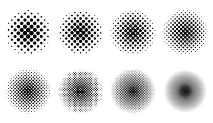 Halftone Set Placed on a white background Can expand, vector.