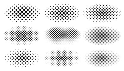 Halftone Set Placed on a white background Can expand, vector.