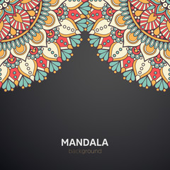 luxury mandala dark design background